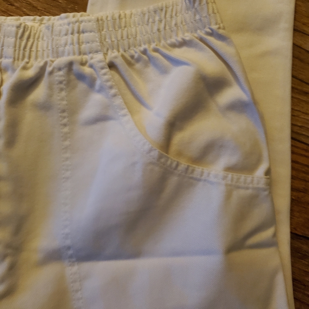 Cascade Blues WHITE PANTS Elastic Band Size 8 Avg - Picture 4 of 8